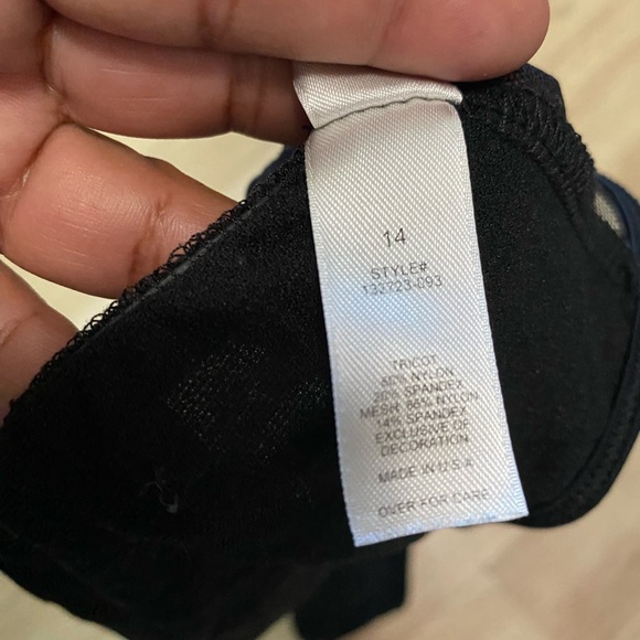 Unique Victoria secret one piece embroidery black swimwear - Picture 6 of 9